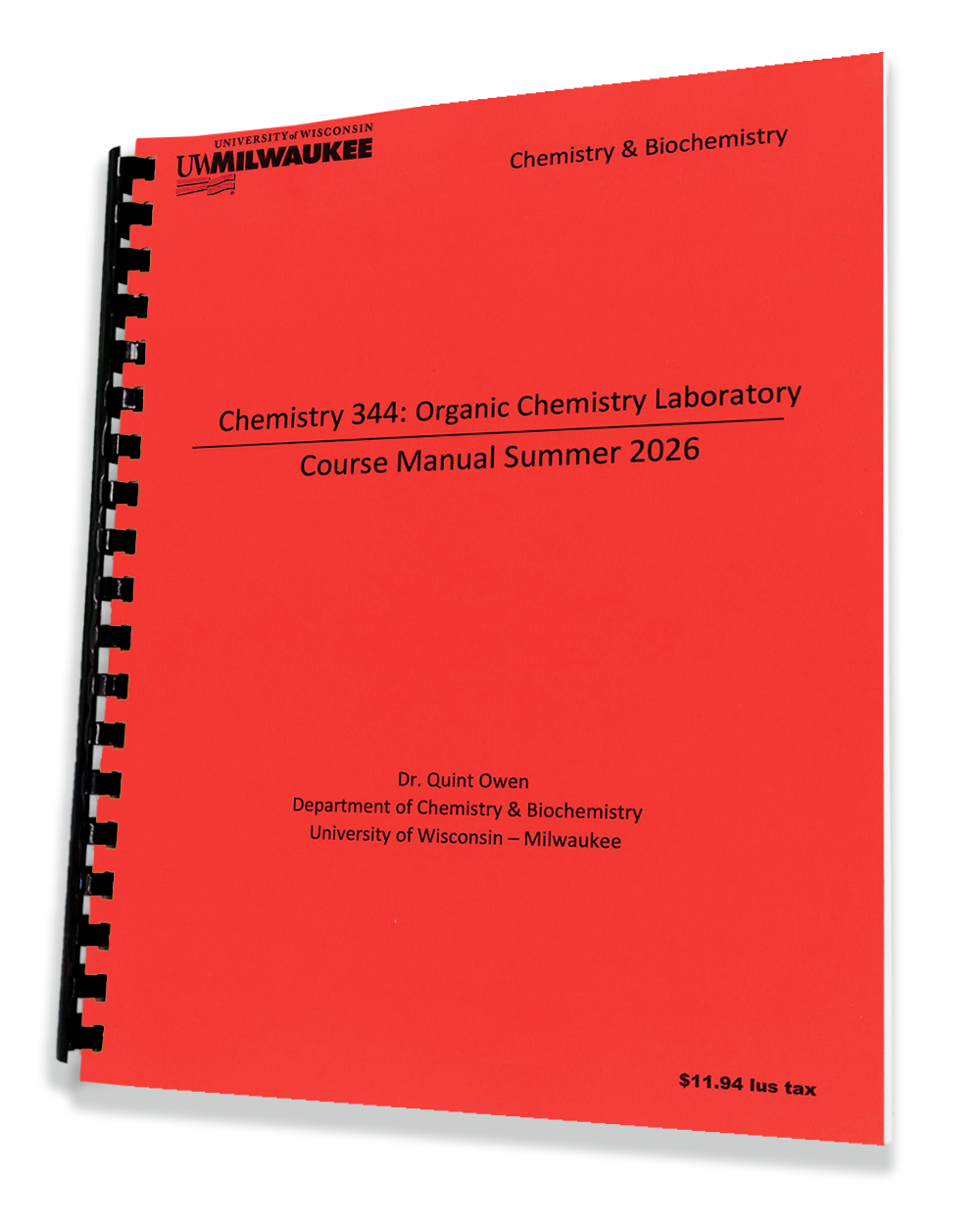 CHEM 344 • Owen • Organic Chemistry Laboratory