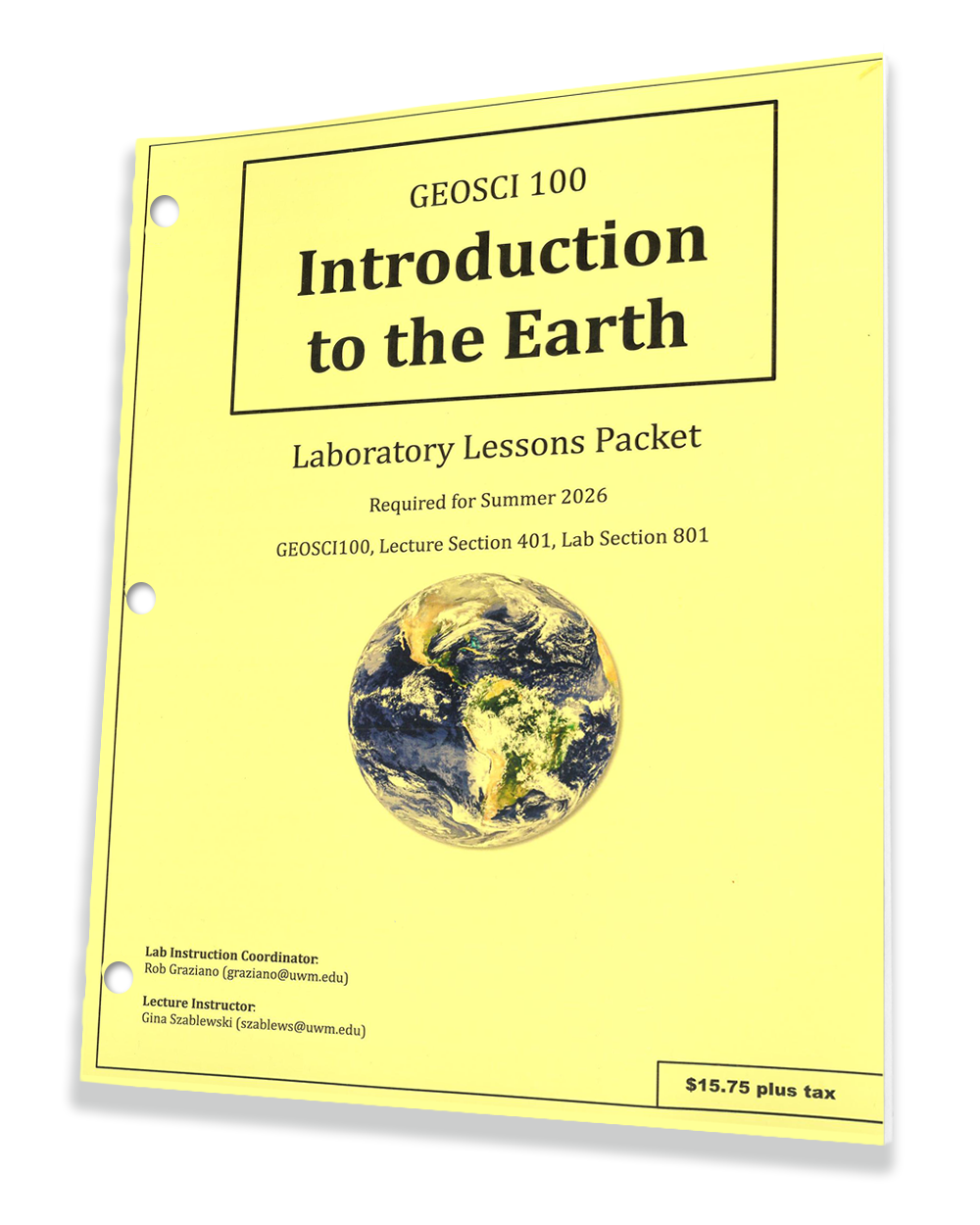 GEO SCI 100 • Graziano • Introduction to the Earth