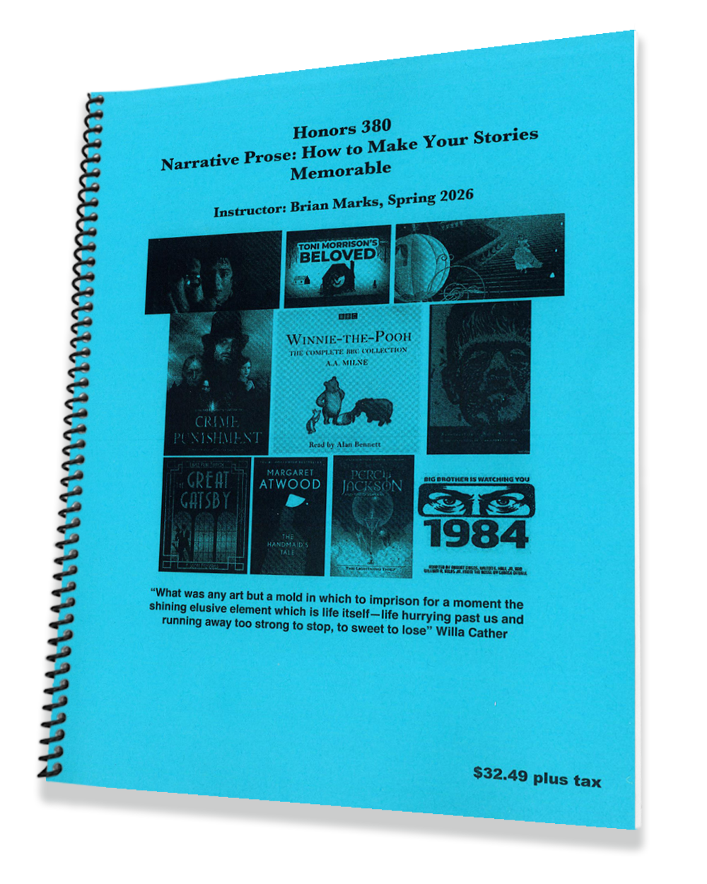 HONORS 380 • MARKS • Narrative Prose