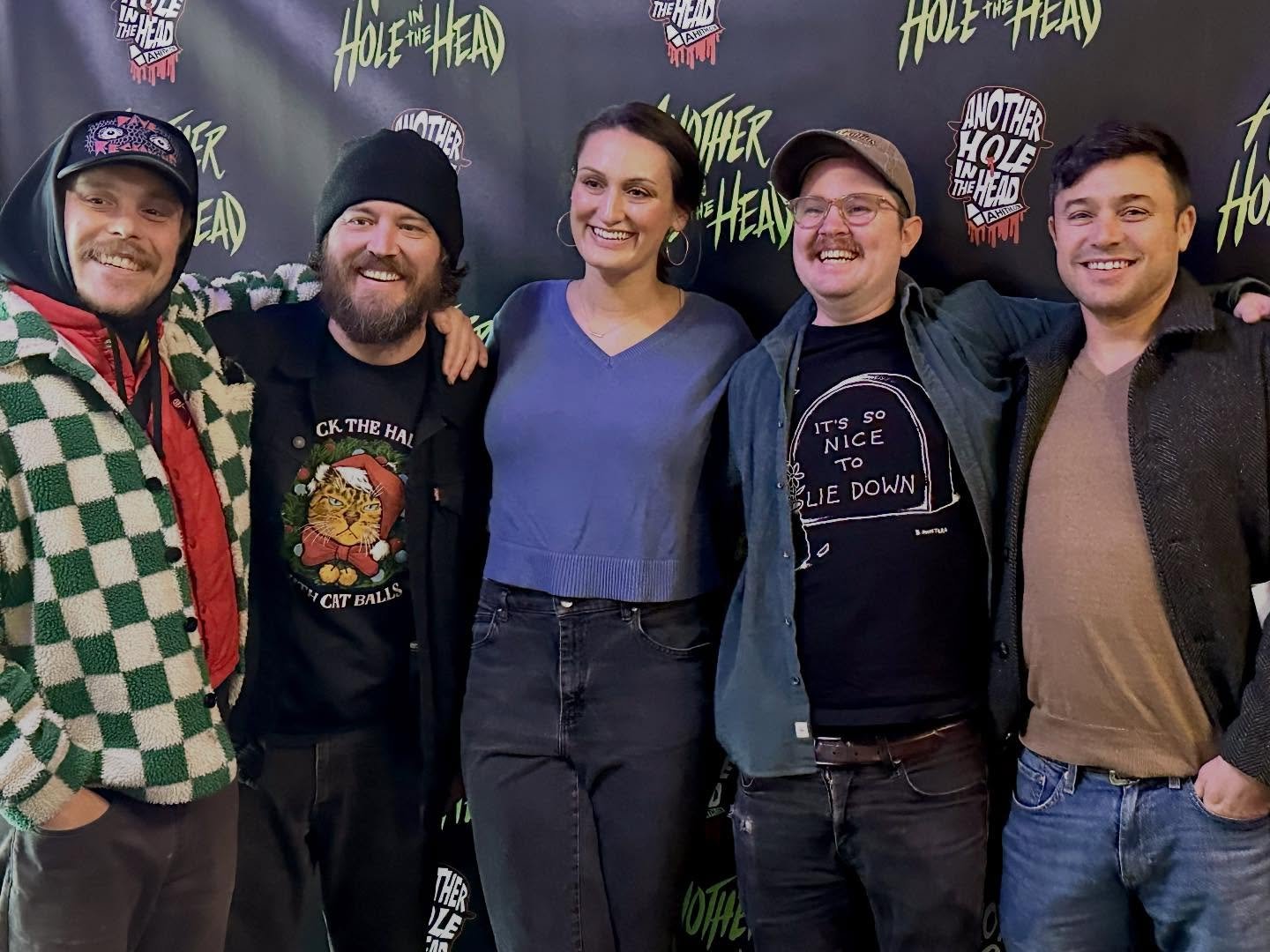 had a blast screening @jordan_just_relax at @anotherholeinthehead yesterday with some of our cast and crew! thank you to everyone who made it out on a chilly morning to hang with us 💚
