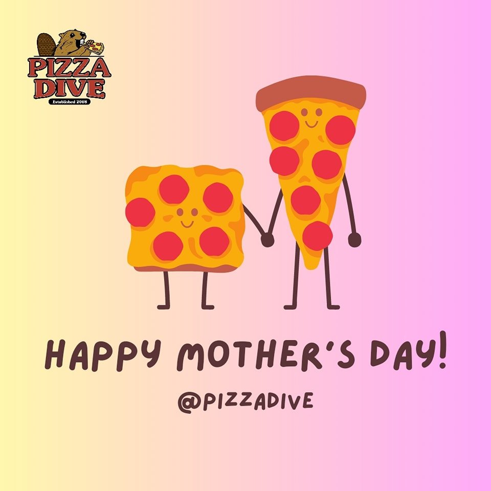 Happy Mother's Day, from all of Team Pizza Dive!

We are closed for the day for our team to celebrate and be celebrated! 

We've got an amazing week to look forward to with Team Pizza Dive excited to share with you our new Salads - The GOAT and Hail 