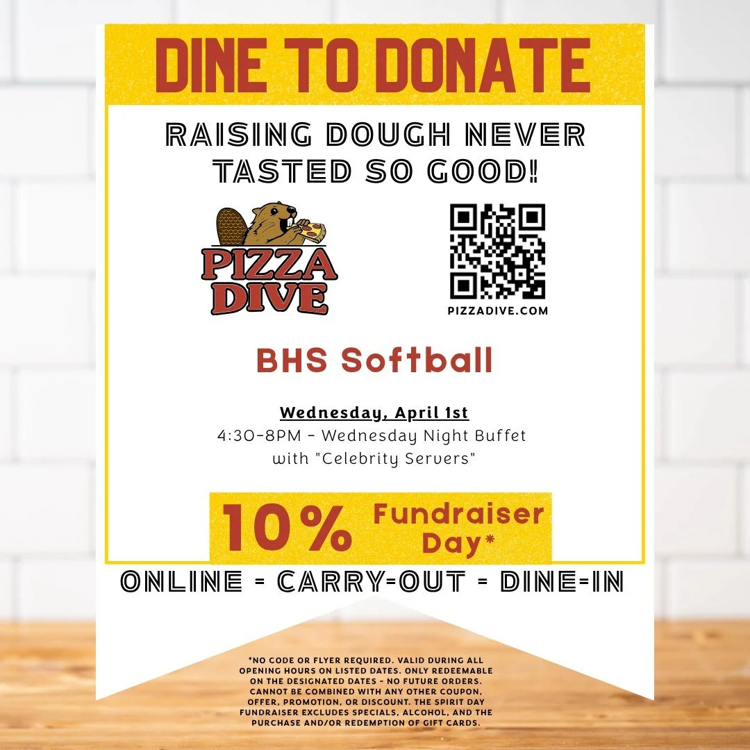 🎉🍕 Celebrity Servers Night at Pizza Dive! 🍕🎉

We love lifting up our schools, teams, and community &mdash; and tonight, we&rsquo;re teaming up with the Beavercreek High School Softball Team for a Dine to Donate Buffet!

✨ From 4:30&ndash;8PM, our