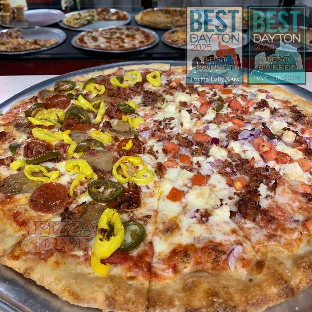 🍕✨ Wednesday Night Buffet at the Dive! ✨🍕

Two locations, one very good reason to skip cooking tonight 😎

Our All-You-Can-Eat Pizza Buffet is happening at both Pizza Dive locations tonight:

📍 Towne Drive
📍 Dayton Xenia Rd

Tonight&rsquo;s lineu
