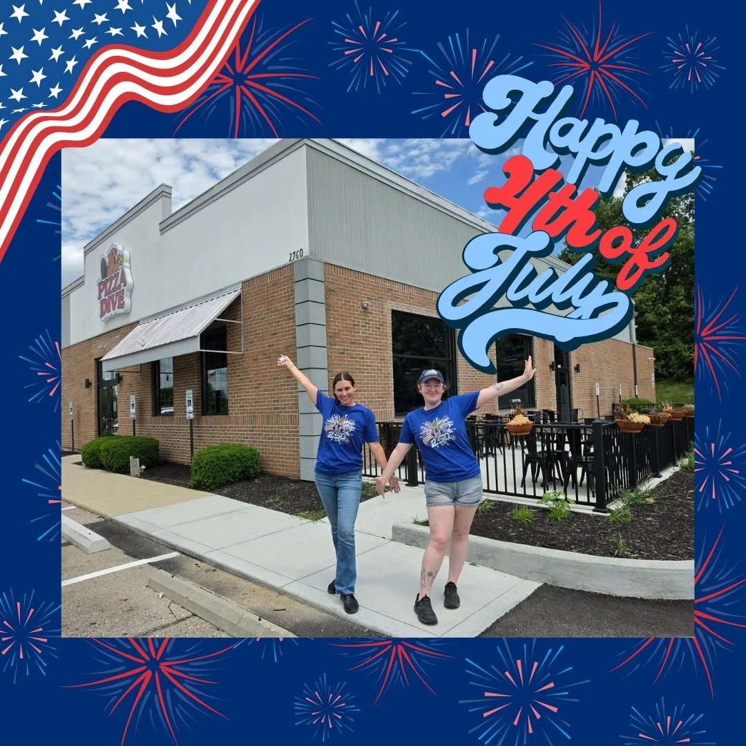 🎆️🍕 Happy 4th of July from Team Pizza Dive! 🍕🎆

We're OPEN today and ready to help fuel your Independence Day celebrations!

⏰ Holiday Hours: 11:00 AM &ndash; 6:00 PM

If pizza is part of your plans (and we sure hope it is 😉), we recommend placi