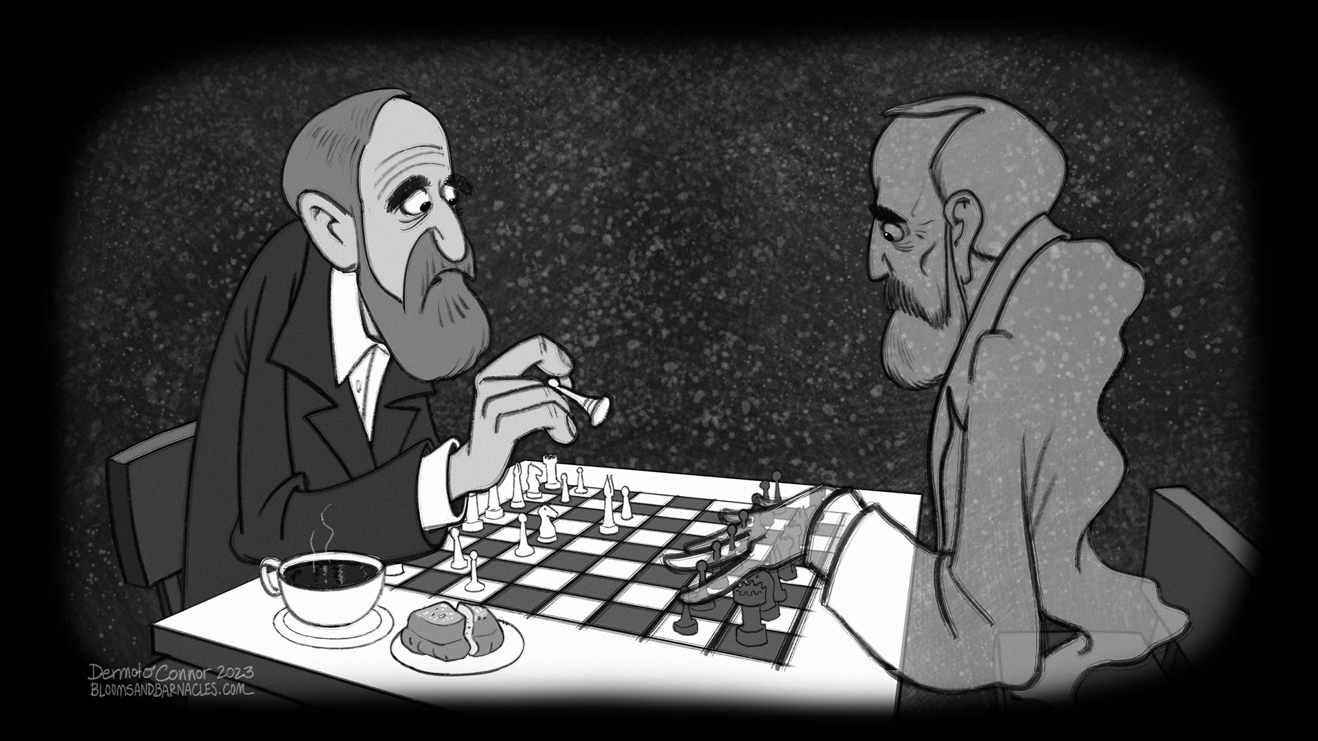 “Drop into the D.B.C. probably for his coffee, play chess there.”