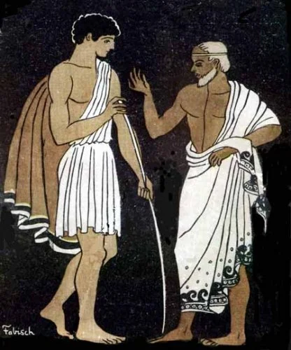 Telemachus and Mentor , Pablo E. Fabisch, 1699