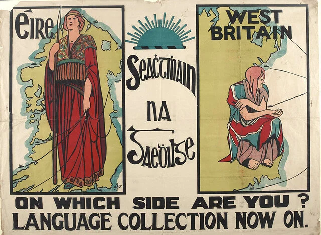 Nationalist artwork by Cesca Chenevix Trench (Sadhbh Trínseach), cousin of Dermot Trench, the real-life version of Haines 