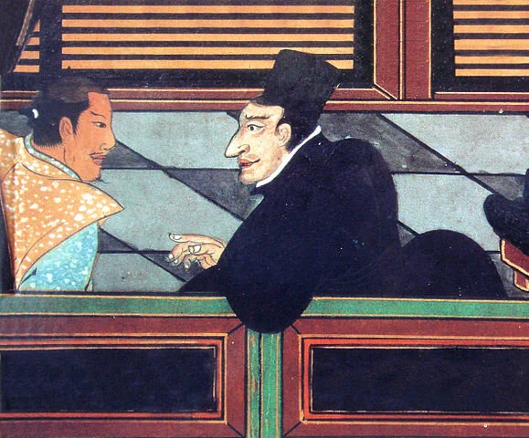  Jesuit with a Japanese Nobleman, c. 1600, artist unknown 