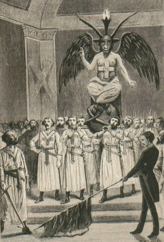  An illustration from one of Taxil's books depicting a freemason 
