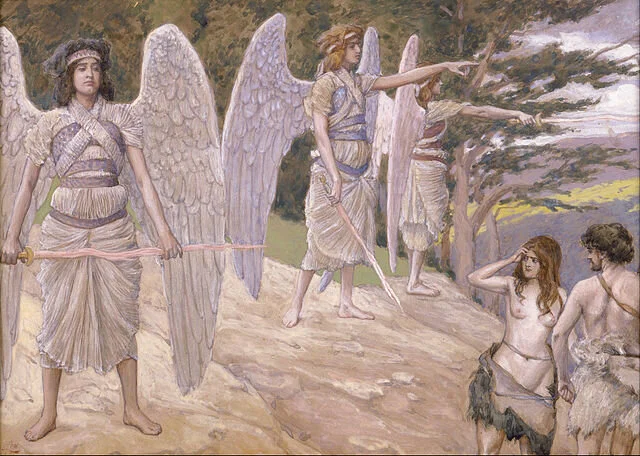   Adam and Eve Driven from Paradise , James Tissot, 1896-1902 
