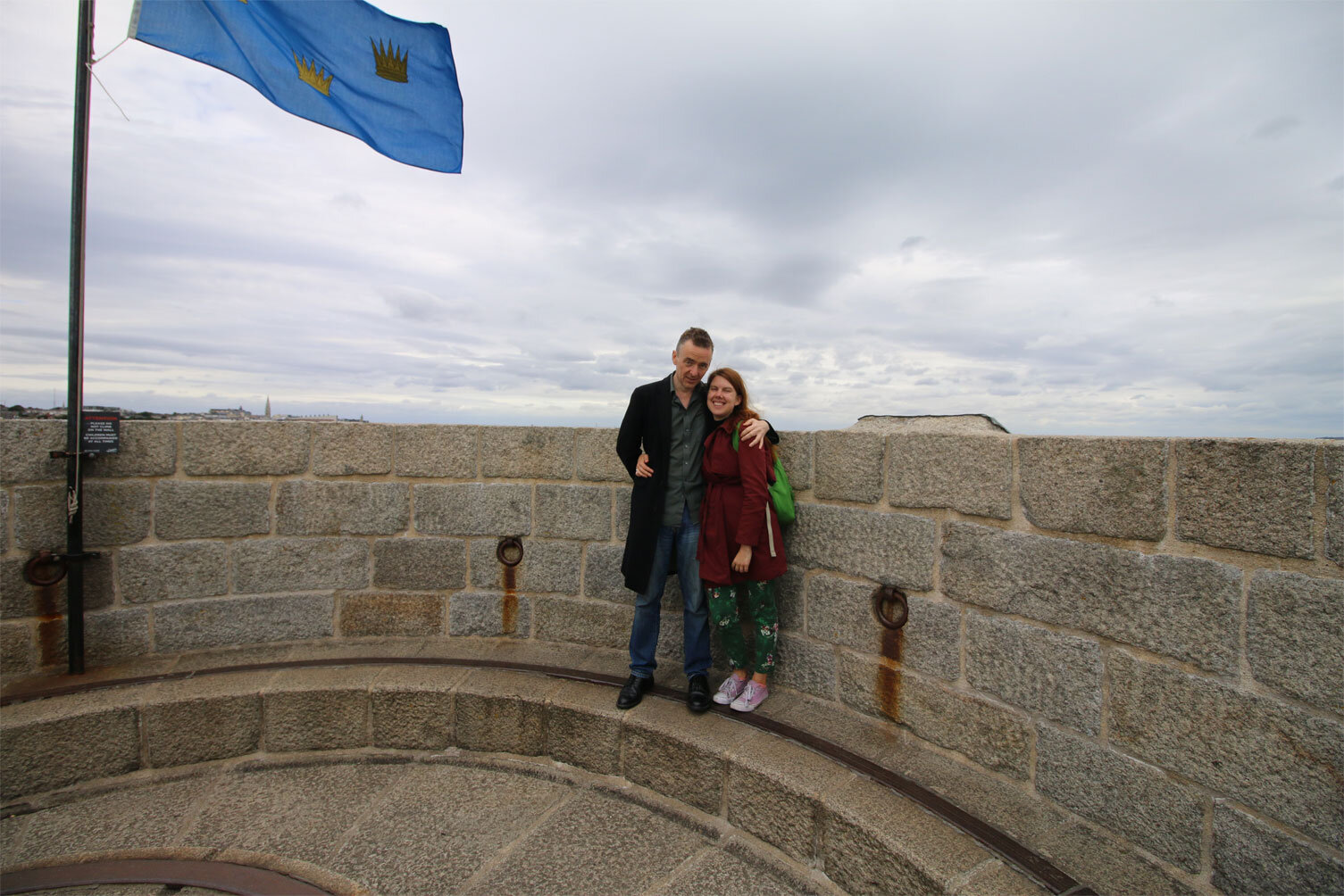 Dermot and Kelly atop the Martello Tower