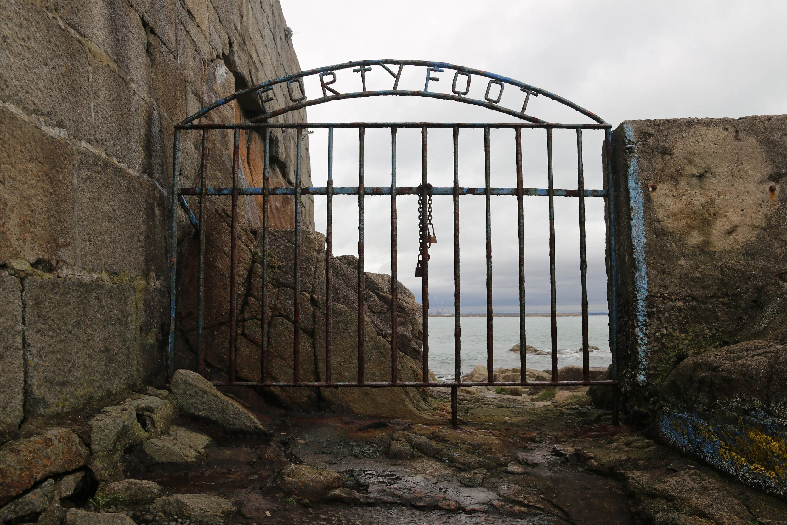 The gates of the Forty Foot bathing area in Sandycove