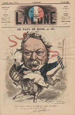 Caricature of de Kock, André Gill, 1867