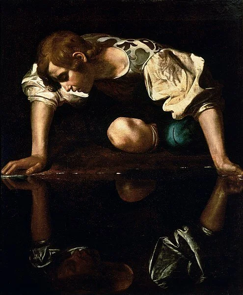 Narcissus , by Caravaggio, between 1594 and 1596