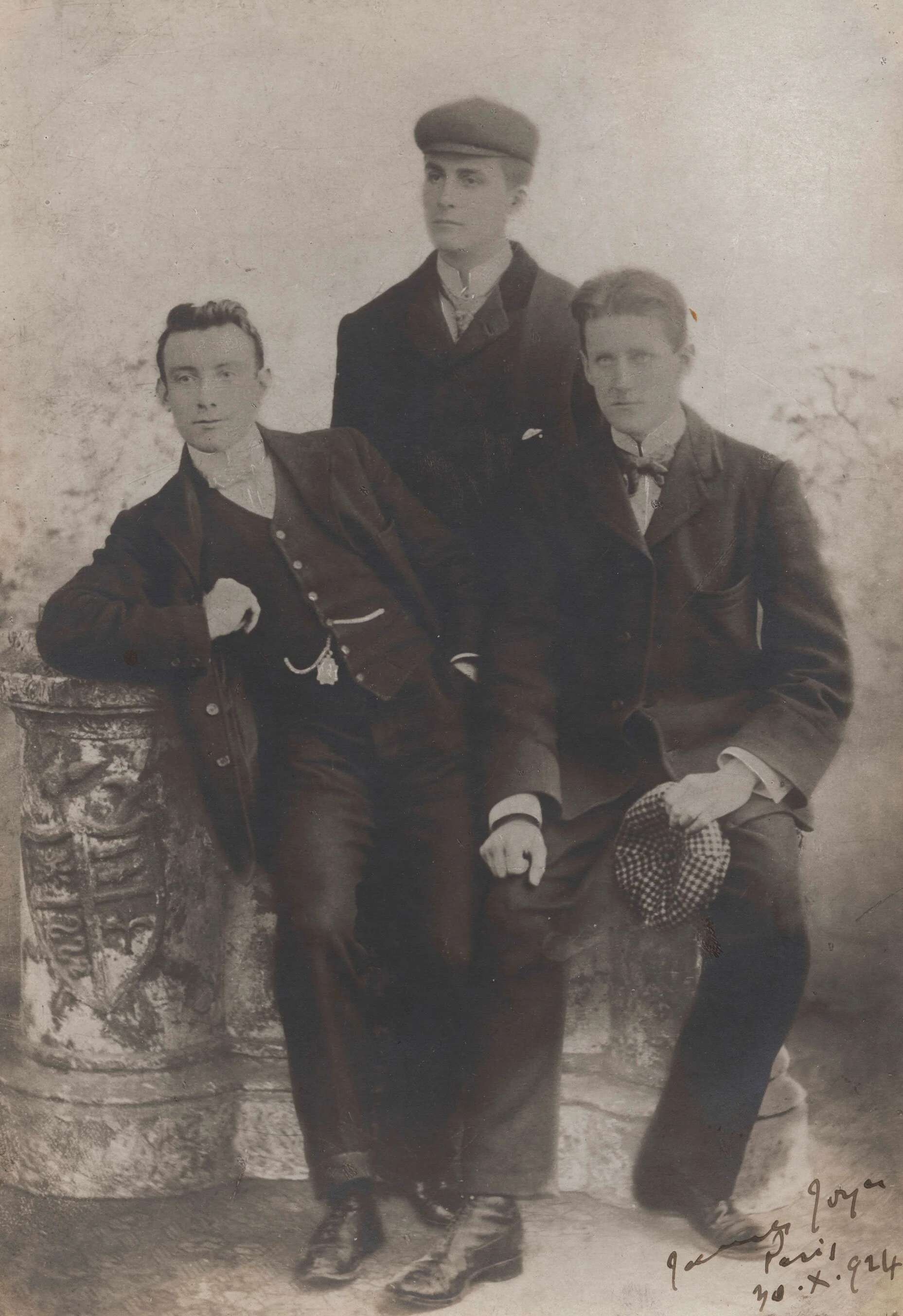  James Joyce (right) with John Francis Byrne (center) and George Clancy (c. 1900) 