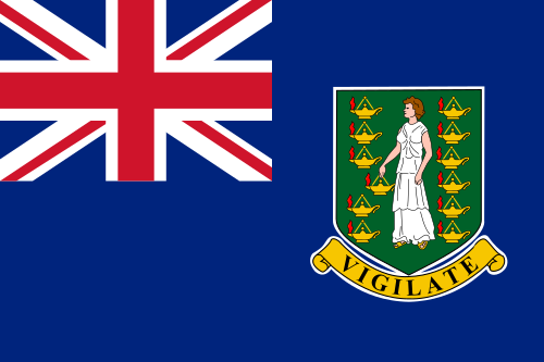 Flag of the British Virgin Islands, featuring an Ursuline companion