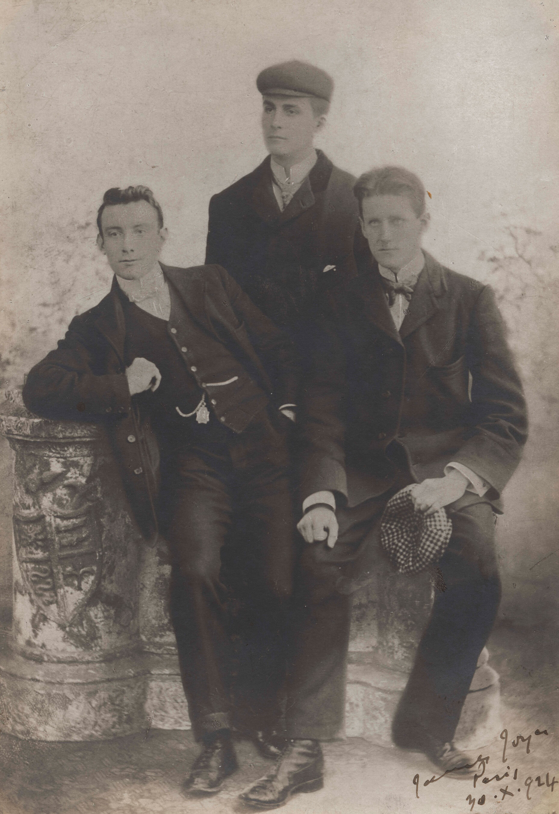  James Joyce (right) with John Francis Byrne (center) and George Clancy (c. 1900) 