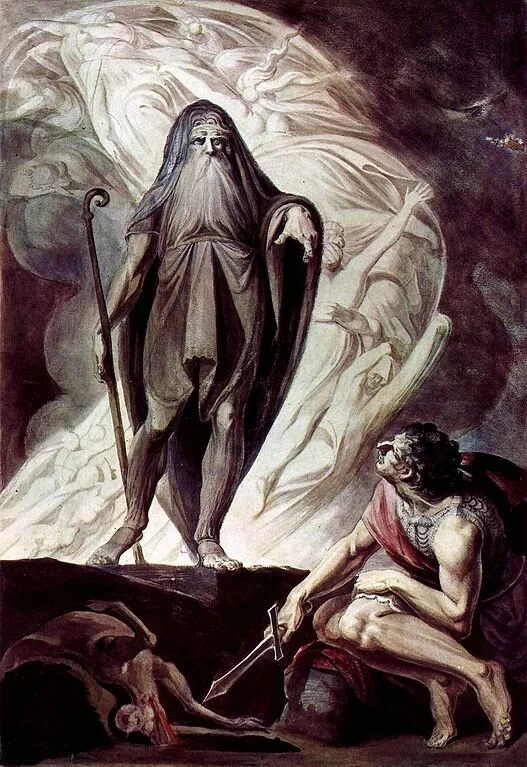   Tiresias appears to Ulysses during the sacrifice,  Henry Fuseli, 1780-85 