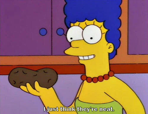 “…potatoes and marge, marge and potatoes.” 