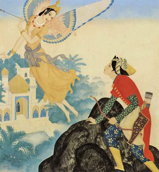 Peri Banu and Price Ahmed, Edmund Dulac 1882