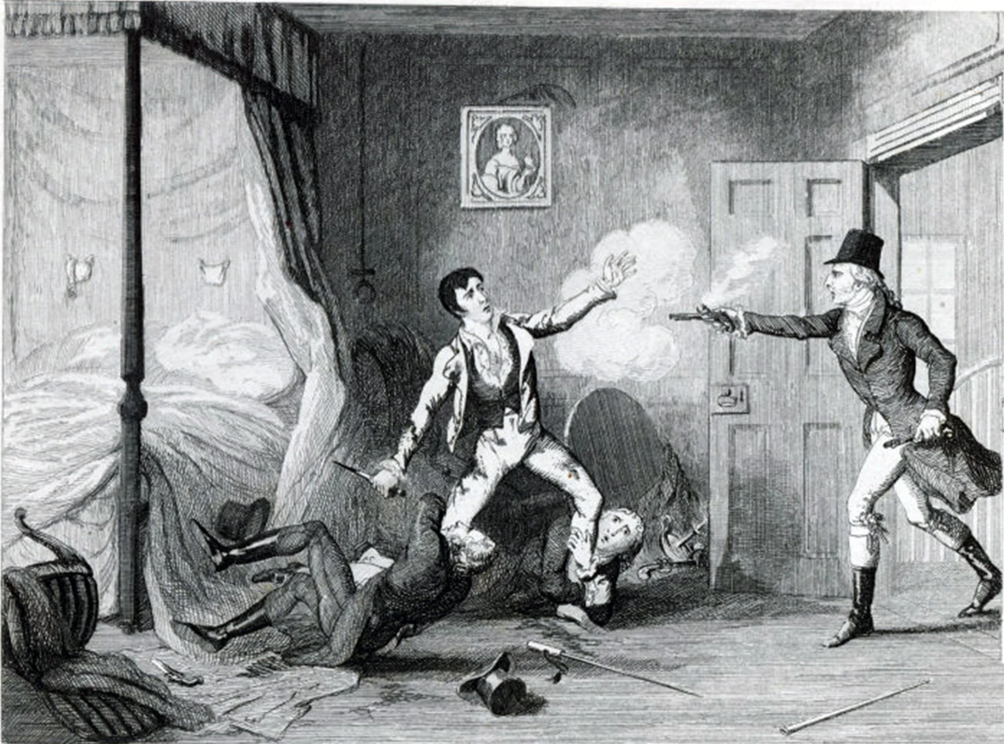 The Arrest of Lord Edward Fitzgerald , Isaac Cruikshank, 1845