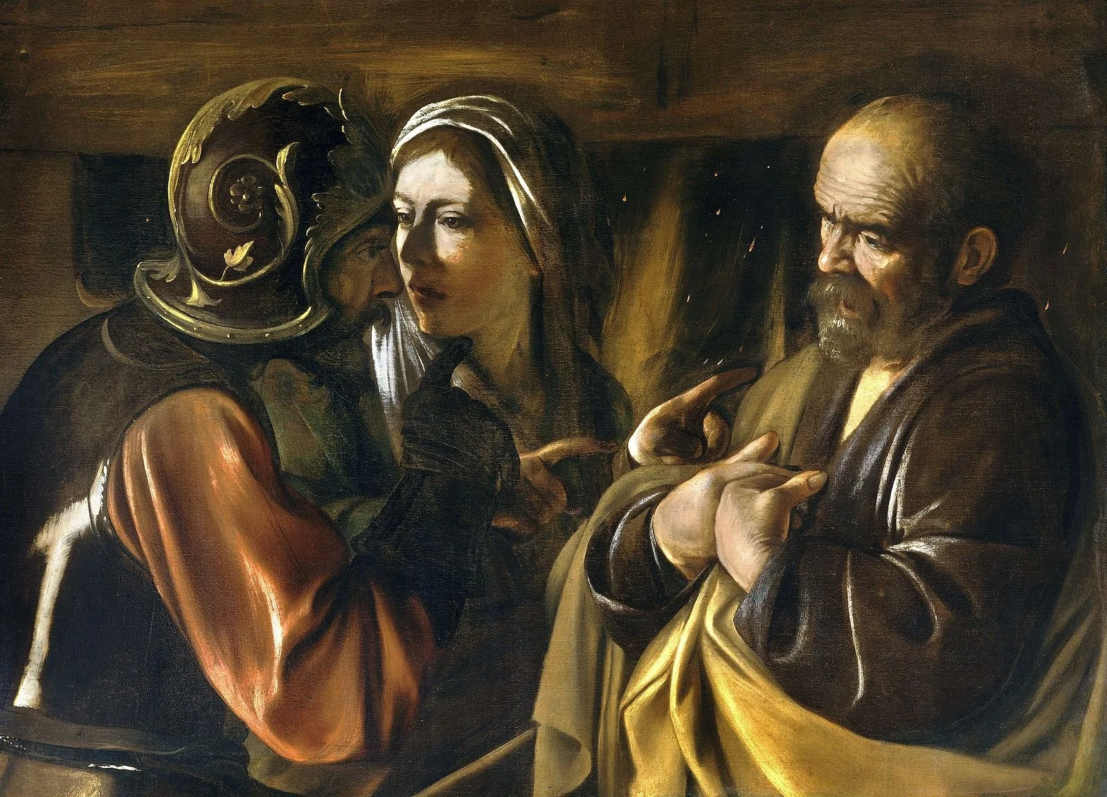 Caravaggio, The Denial of St. Peter , 1610