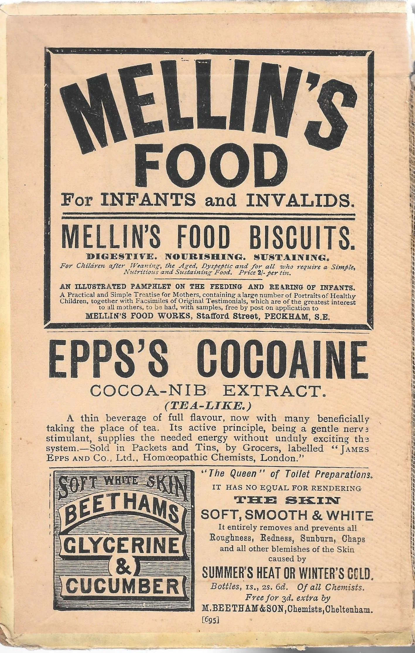 Ads from 1890; Scanned image and text by Simon Cooke . ( Image Source )
