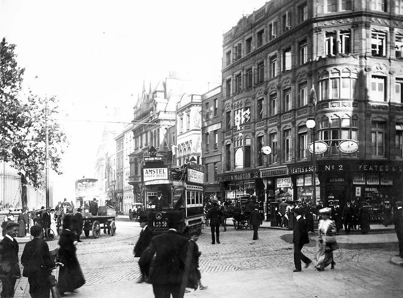 The corner of Nassau St. and Grafton St, c. 1910;   You can see Yeates & Son! ( Image Source ) 