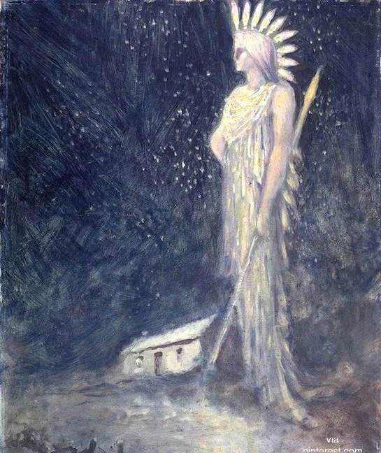   A Spirit or Sidhe in a Landscape ,  Æ Russell 