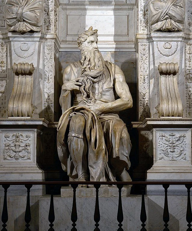 Michelangelo’s Moses, in the church of San Pietro in Vincoli in Rome