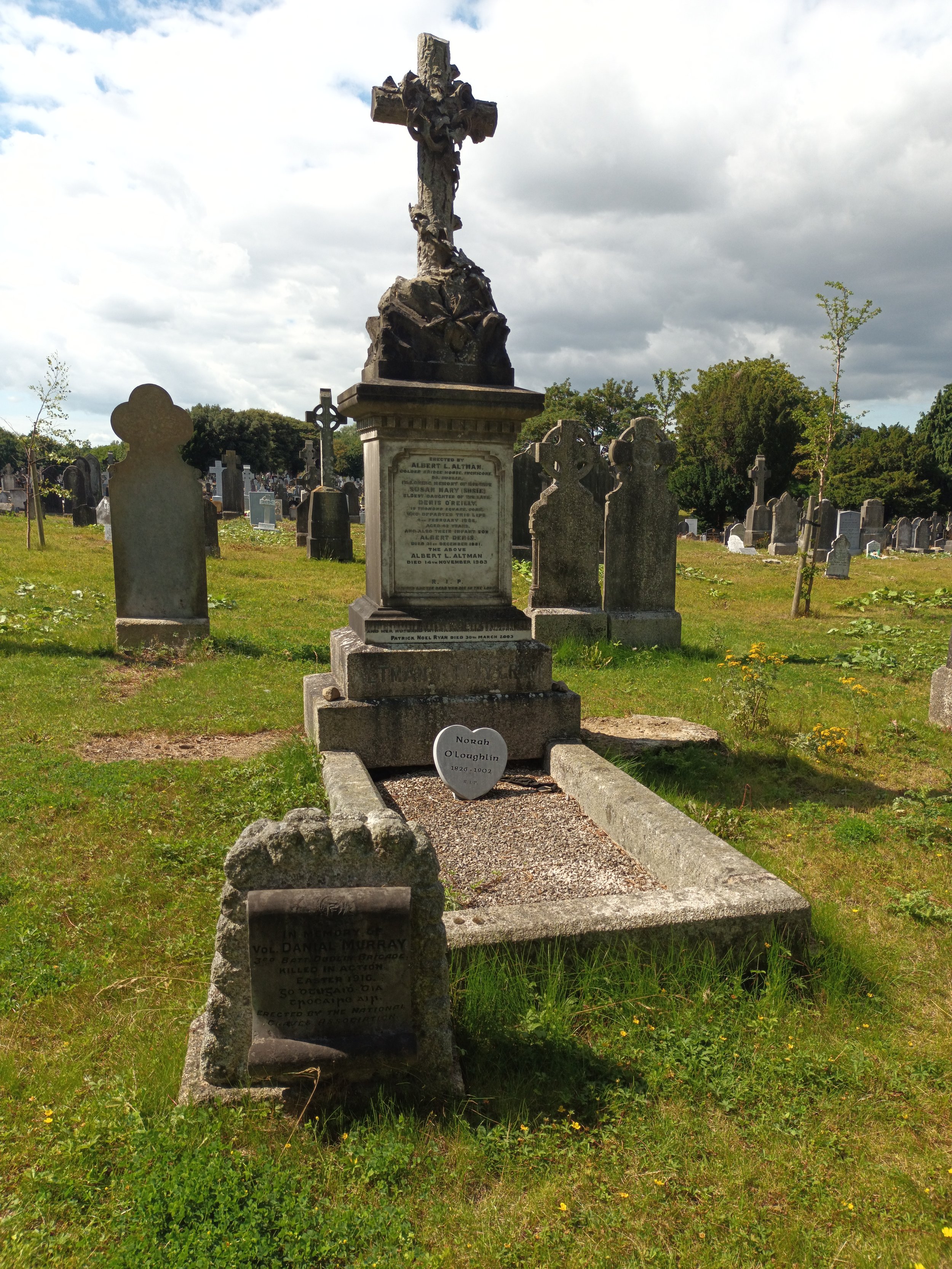  “Mine over there towards Finglas, the plot I bought.” Albert Altman’s grave, sort of in the direction of Finglas 