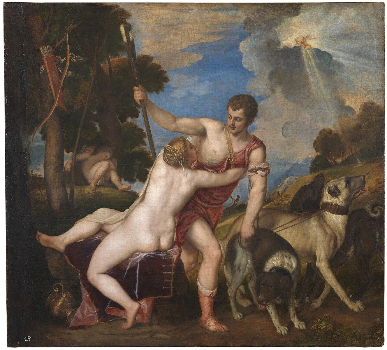   Venus and Adonis , Titian, 1554 
