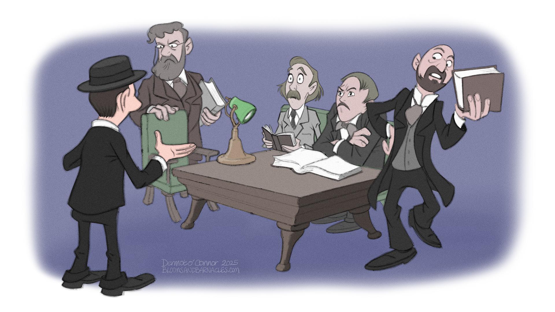  Stephen Dedalus v. the men in the library 
