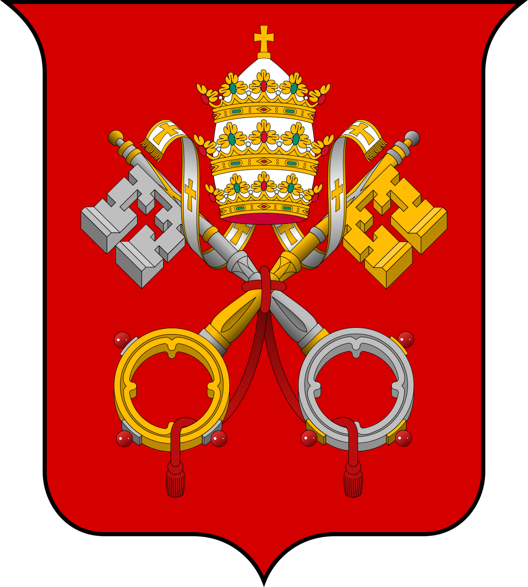 The coat of arms of Vatican City