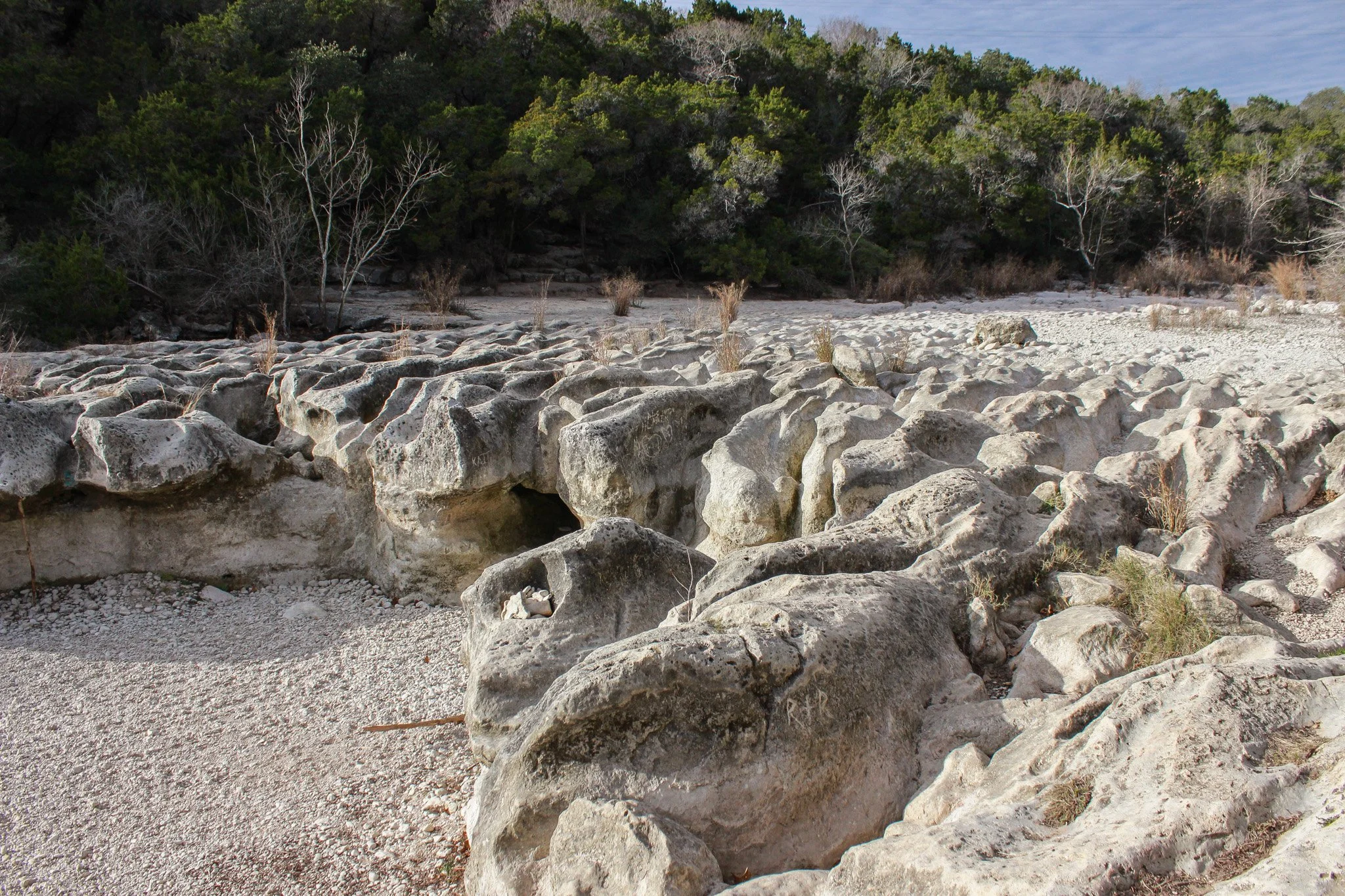 Dry Sculpture Falls | Photo by Shay Hlavaty, January 2025