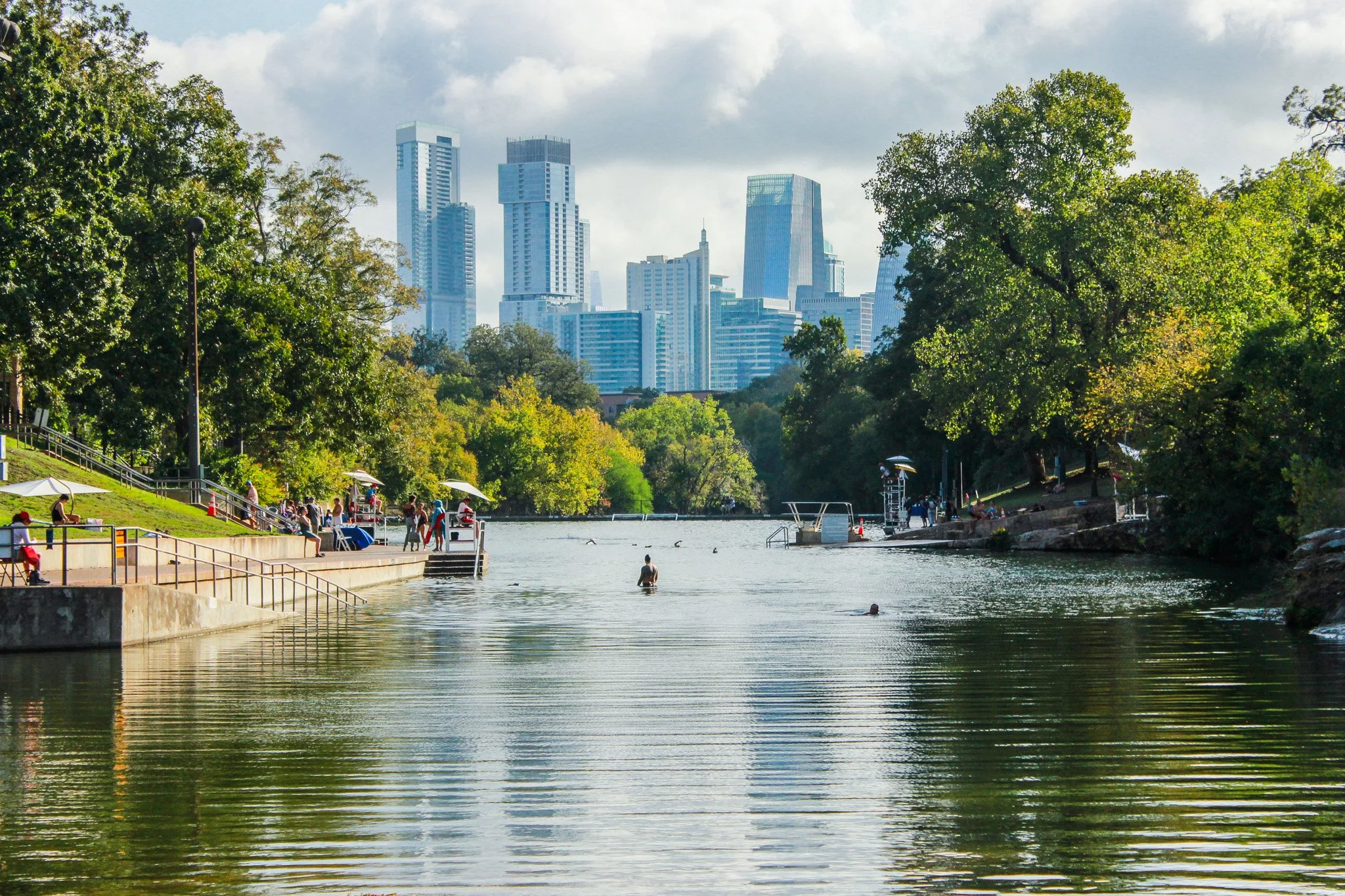 Overlooking Barton Springs Pool and Downtown Austin | Photo by Shay Hlavaty, October 2025