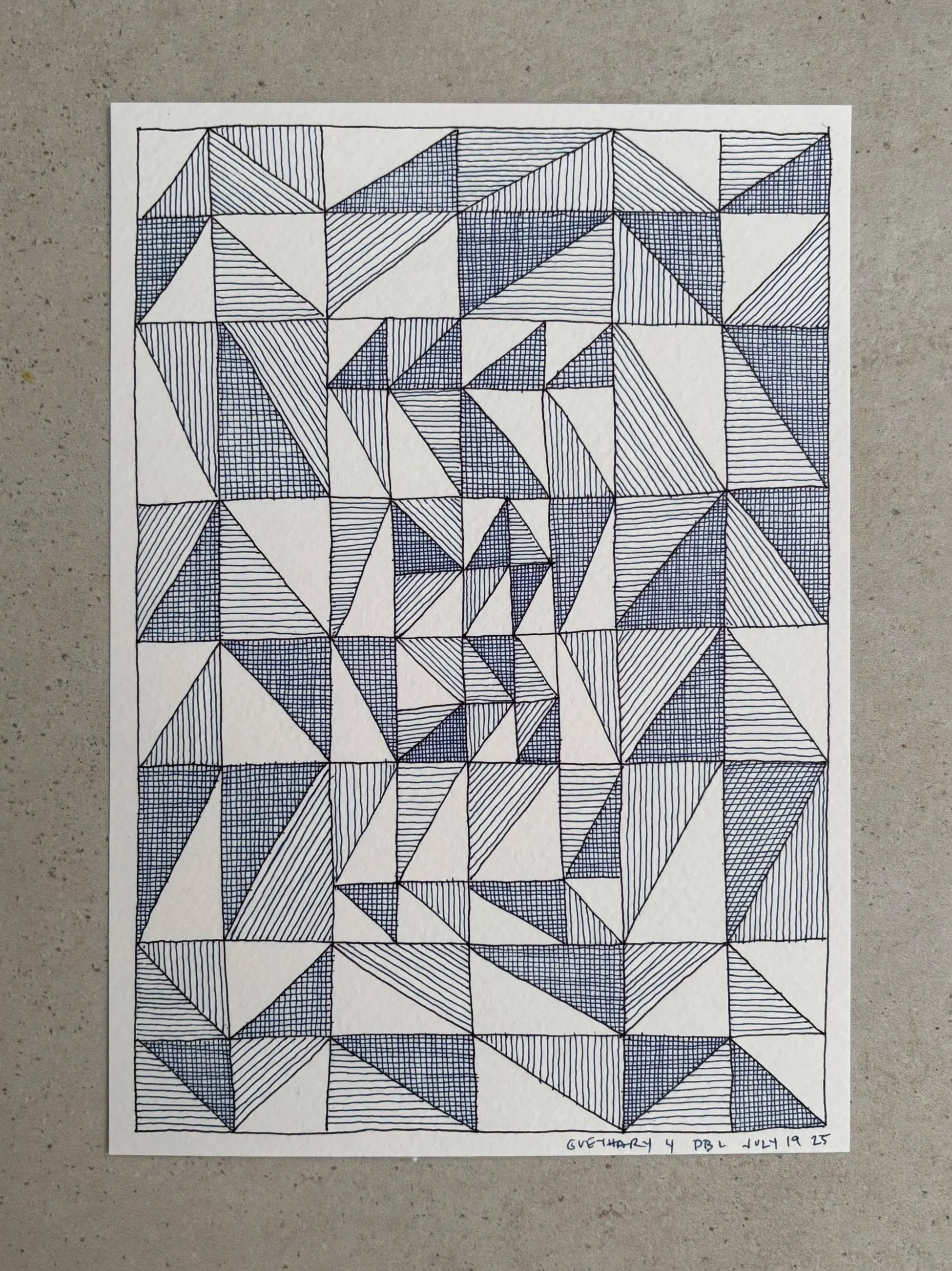 Diamond Grids (Guéthary) (2025)
gel pen on paper;
5.5 x 7.5 inches each.