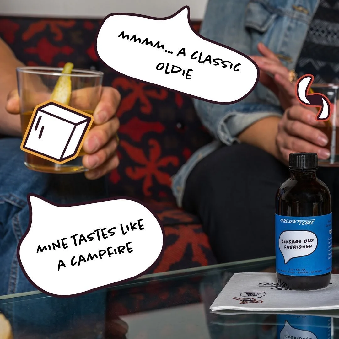 Taste our rainbow of old fashioned cocktails-Chicago, Michigan, Wisconsin, Oaxaca, and Island. 

#rtd #mobilebar #readytodrink #oldfashionedcocktails #presenttense #presenttensebar #cocktailcatering #eventbartender