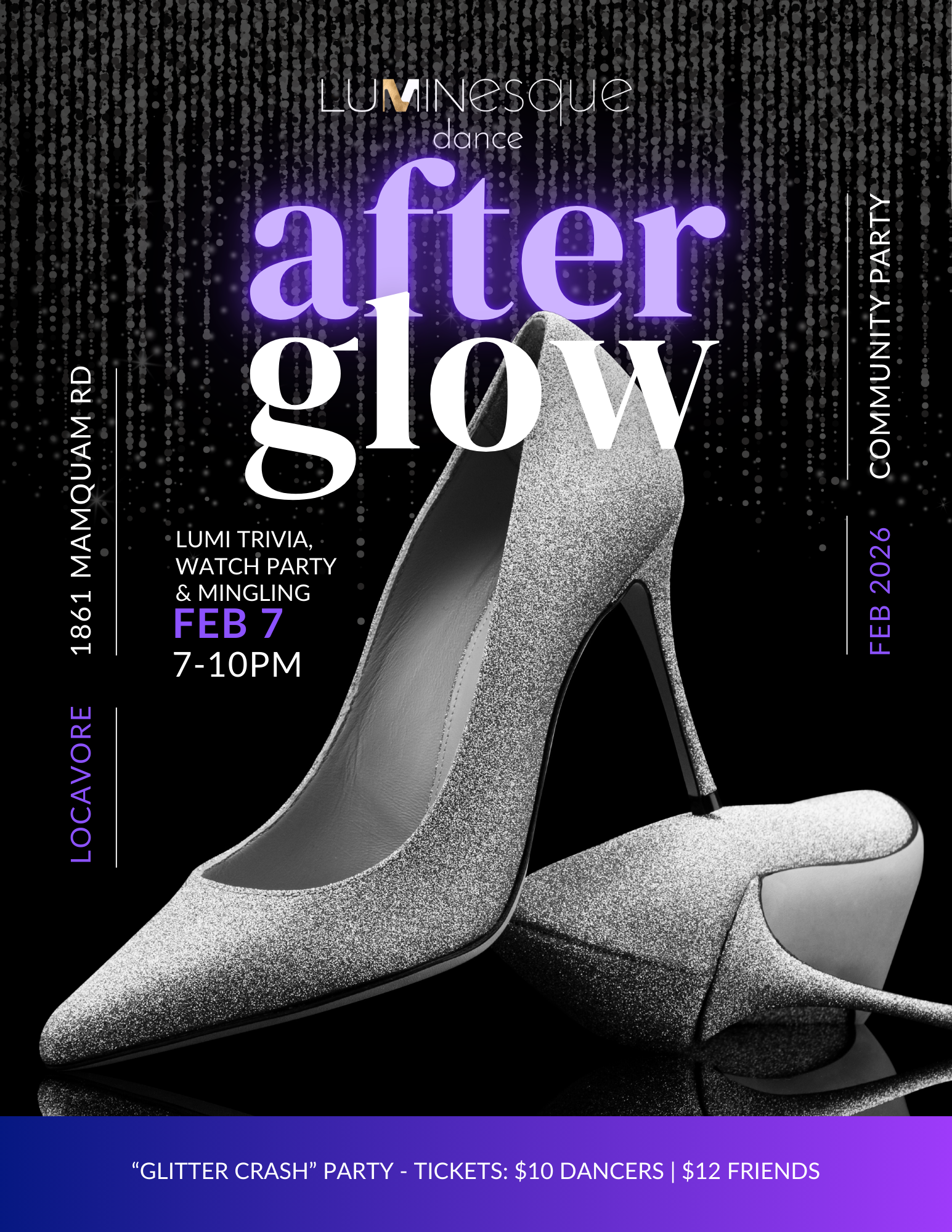 afterglow: squamish community "glitter crash" party