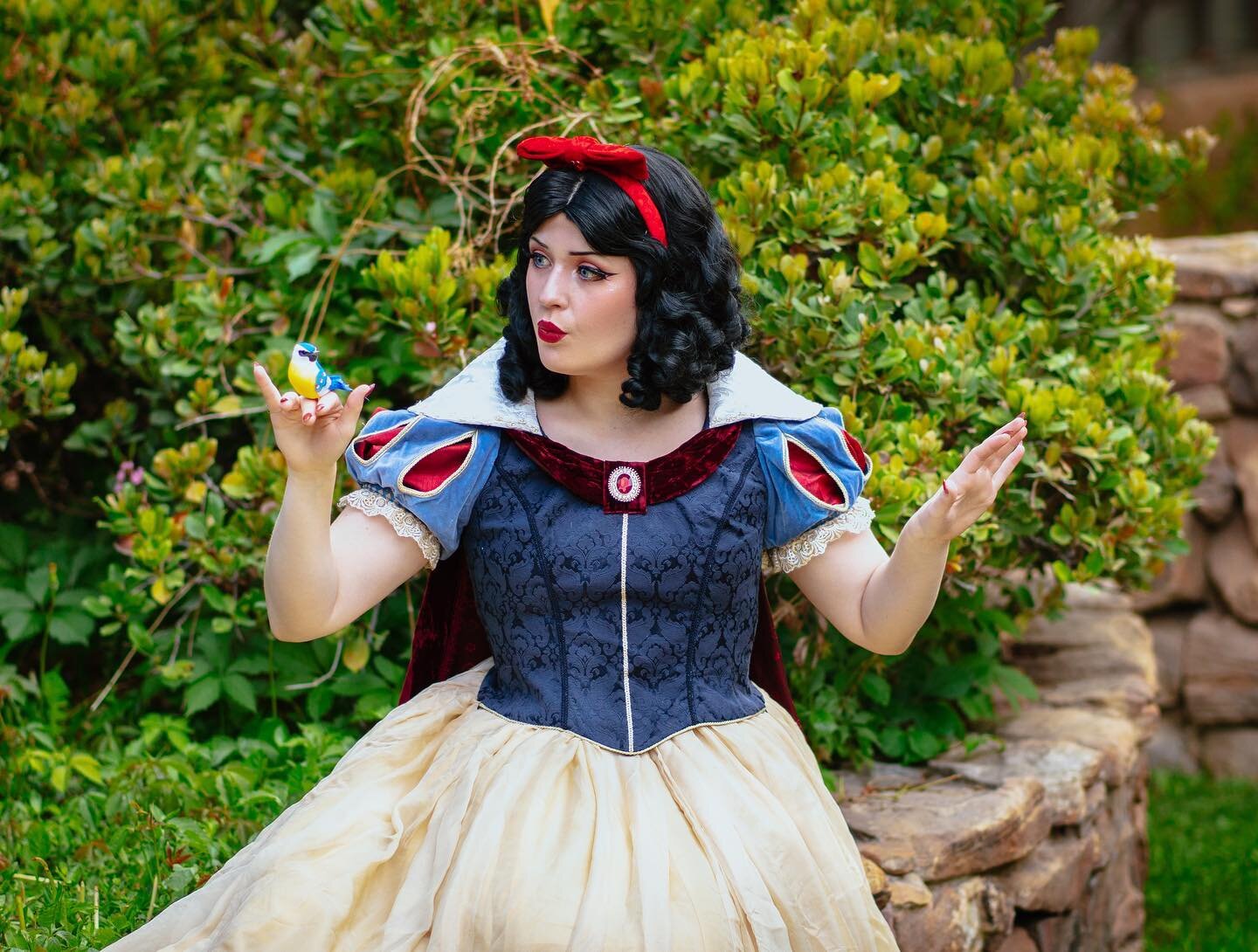 Our Snow White loves spending time with all her little forest friends! 🕊💖✨ She loves talking to them about wishing wells, princes, and gooseberry pie! 
 
If you had a forest friend, what animal would it be? 🦋✨ Comment below! 
 
Want to invite the 