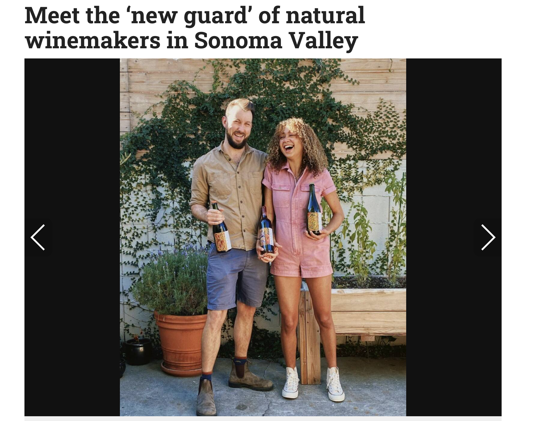 SONOMA NEWS - Meet the 'new guard' of natural winemakers in Sonoma Valley