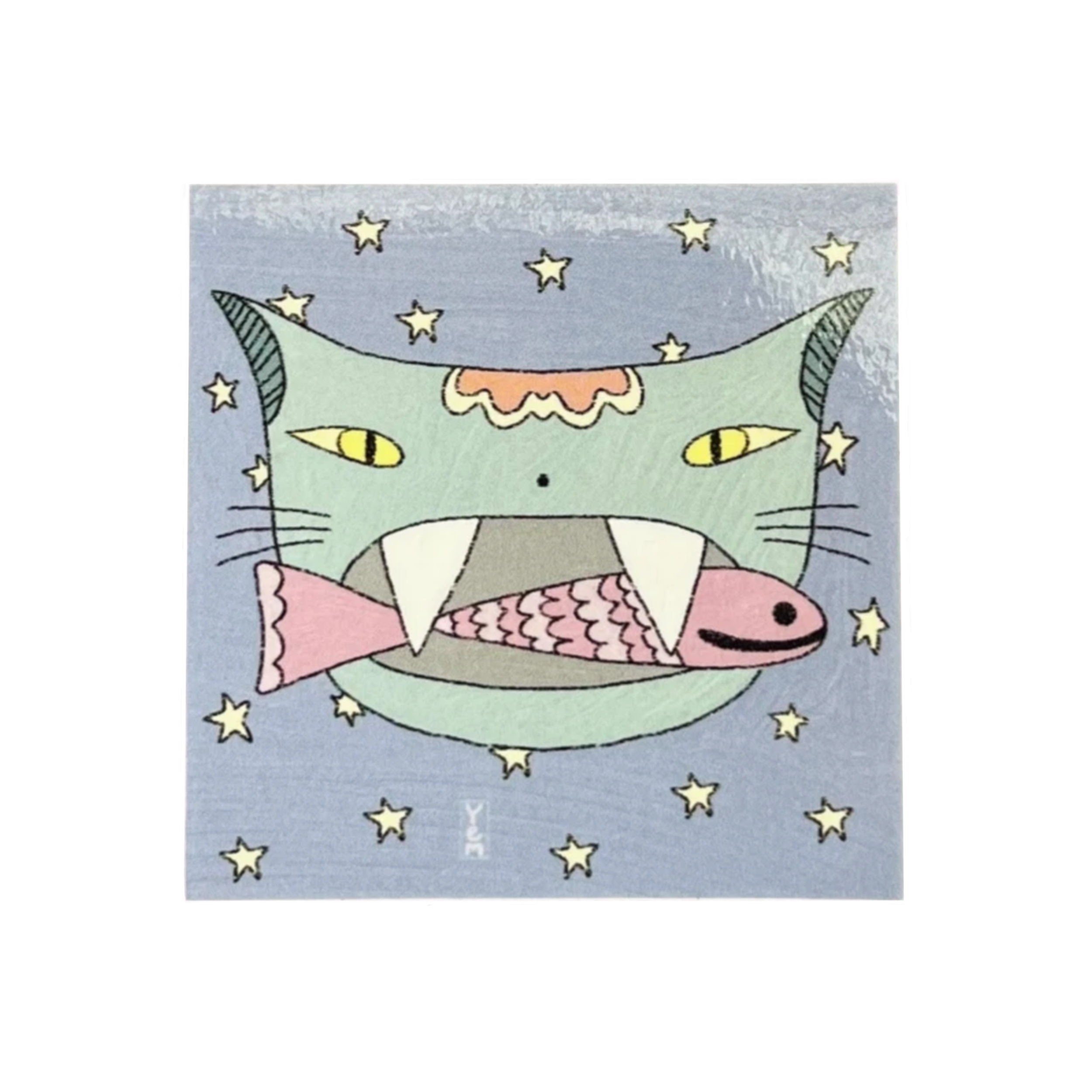'cat ! fish' sticker