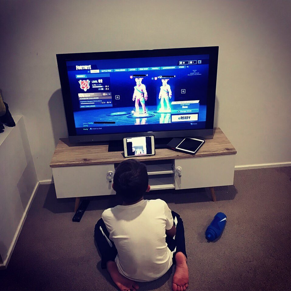 I&rsquo;m sure I&rsquo;m not the only parent that has this view 😂 #PlayStation #fortnitelife
