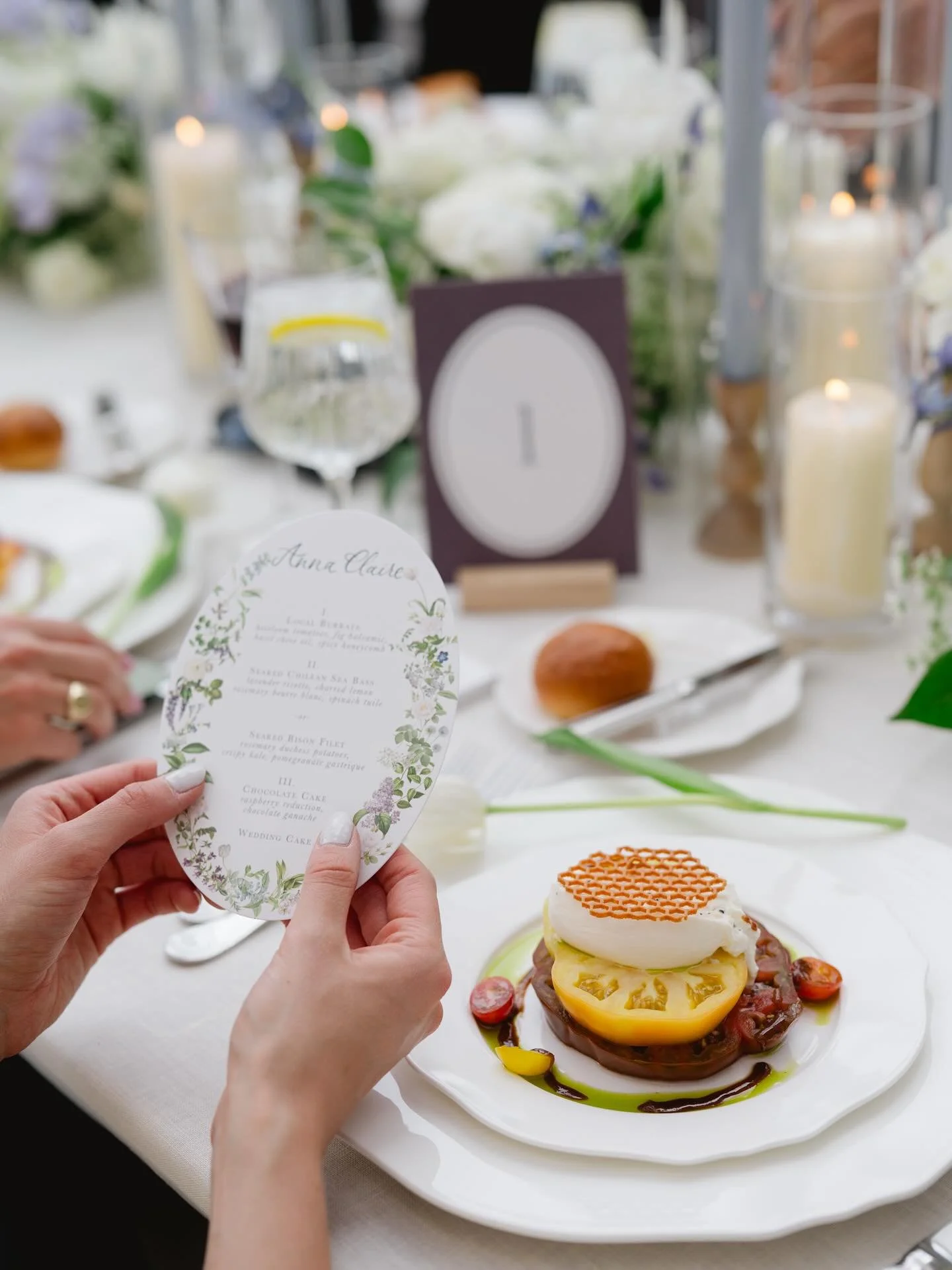 First sneak peeks from the most beautiful June day at @stregisdv 🤍 It was such a joy working alongside Lindsay and her sweet mom to bring these day-of details to life. We used an airy yet bold palette of purples and steel blues, with thoughtful touc