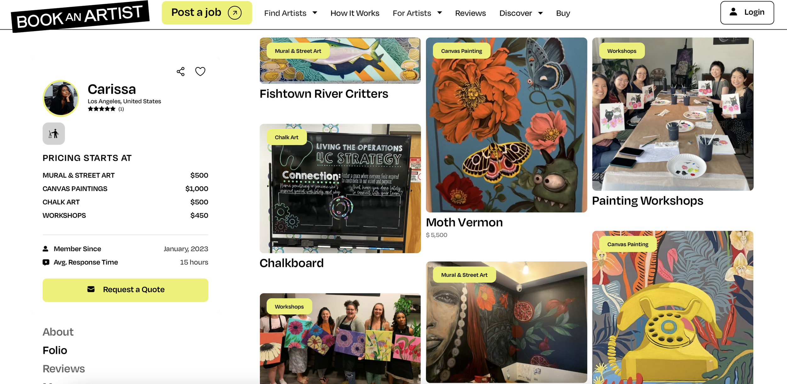 My experience using "Book an Artist" Platform