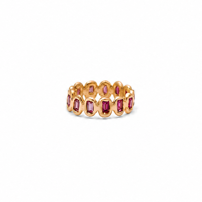 1.95ct Pink Sapphire Baguette Band