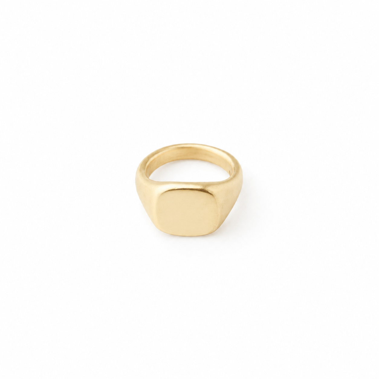 Soft Square Signet Gold