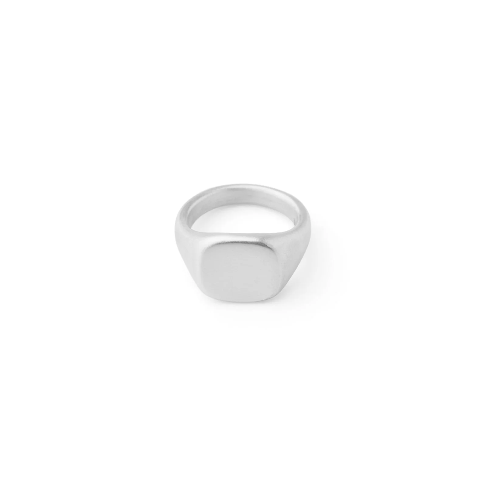 Soft Square Signet Silver