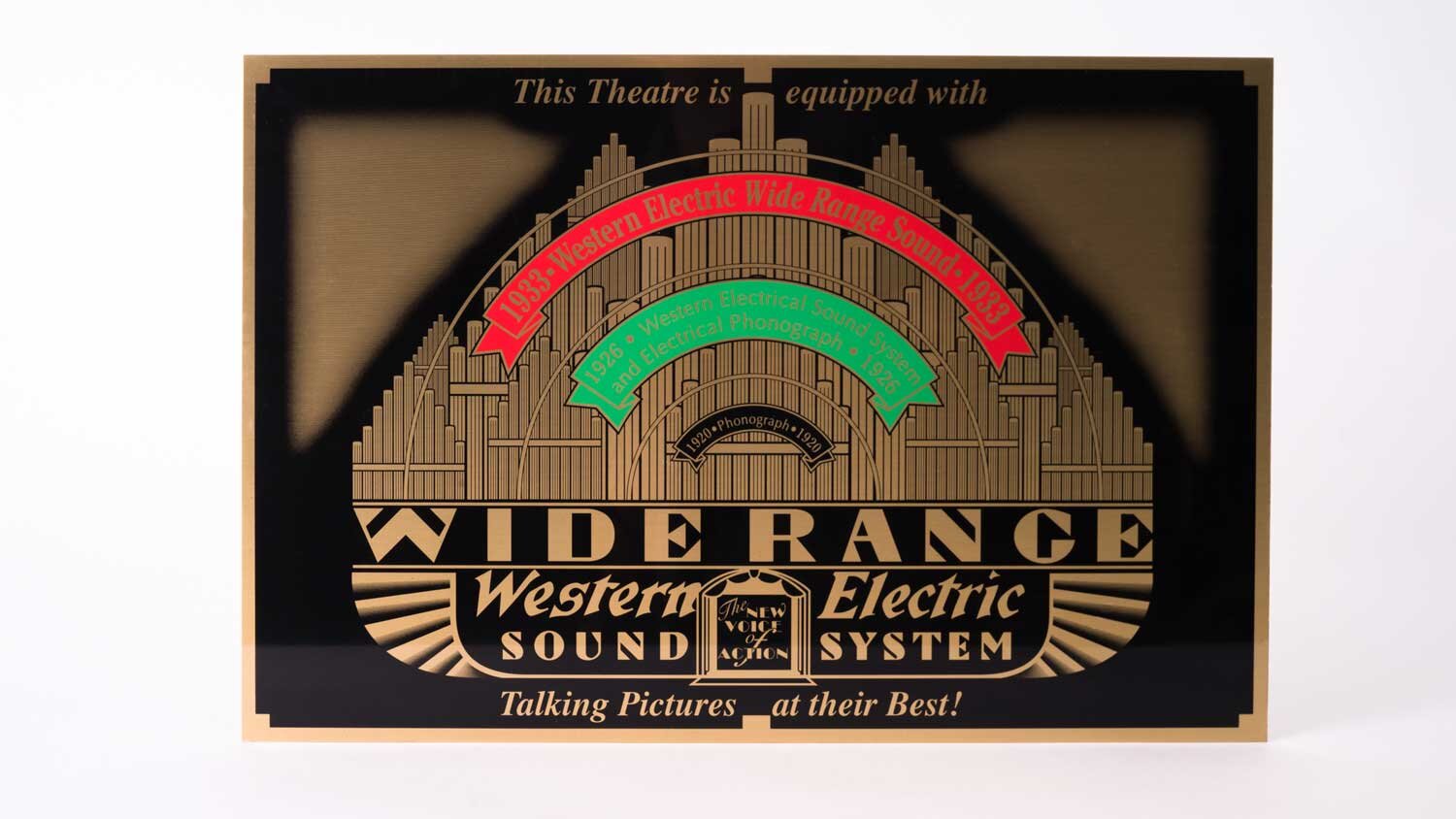 Vintage Theatre Plaque — Western Electric - Maker of electron