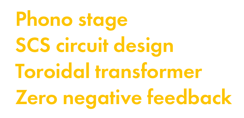 Loaded with features - phono stage, smart circuit design, toroidal transformer, zero negative feedback
